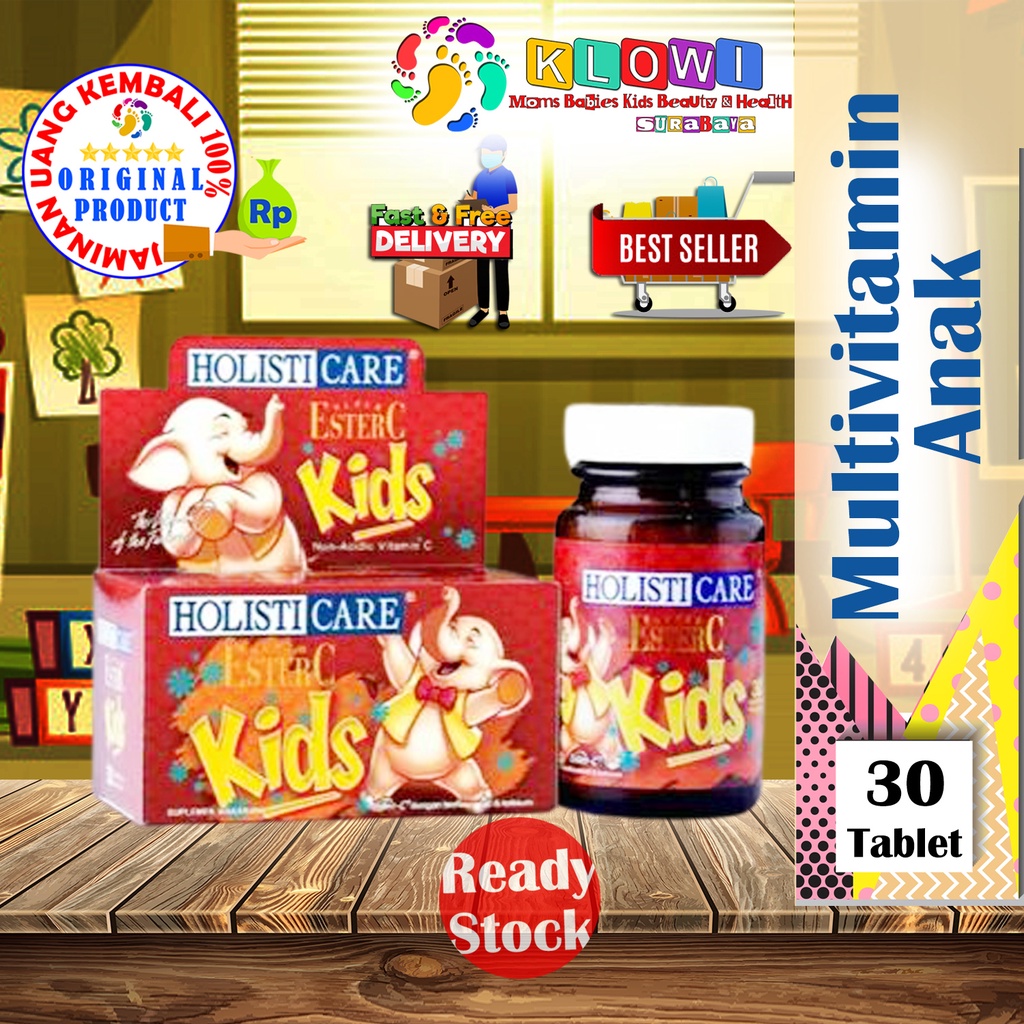 HOLISTICARE ESTER-C KIDS MULTIVITAMIN ANAK 30 TABLET