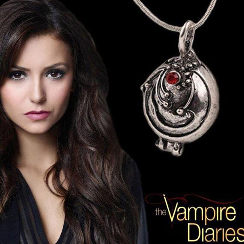 Lily The Vampire Diaries Kalung Perhiasan Rusak Biker Rock Punk Hip Hop Vervain Verbena Liontin