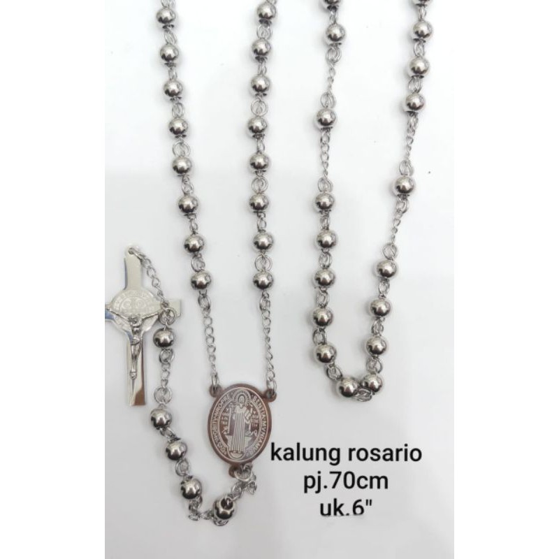 Kalung Rosario Silver Titanium12