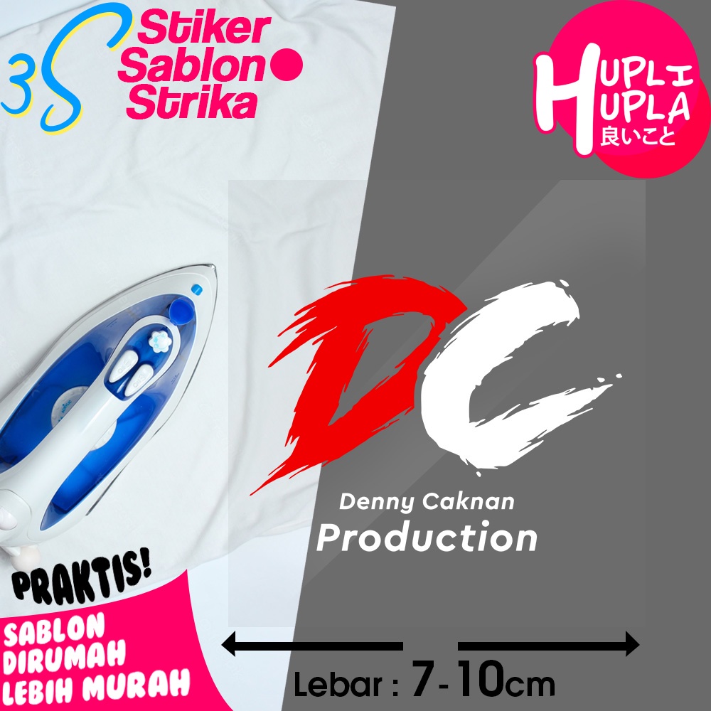 Stiker Sablon Setrika DC Music Denny Caknan Production Musik Koplo Jawa Sticker Gosok Untuk Baju dan