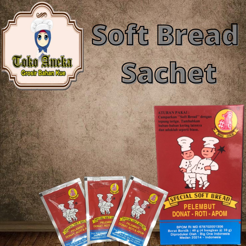 Pelembut Roti Soft bread sachet