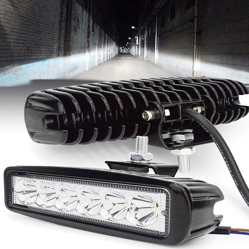 18W 6LED Super Bright Cars Led Work Light / Car Lights Bar for Jeep Off Road SUV ATV Truck Car Boat