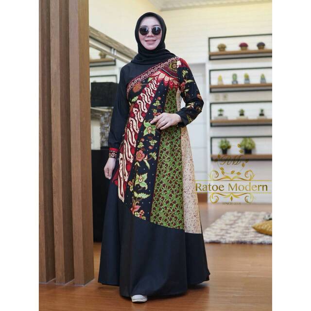 Model gamis#terlaris gamis#perpaduan cantik"katun batik *SINARAN*