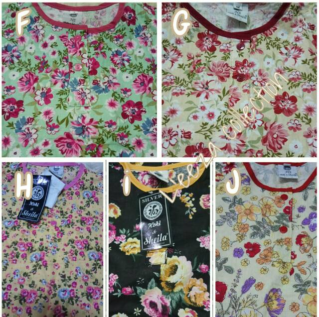 setelan baju tidur anak katun hoki &amp; Sheila celana ¾