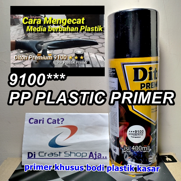 Cat Pilox Diton Premium 9100 PP Plastic Primer Epoxy Epoksi Poxy Foxi Plastik Warna Transparan 400cc