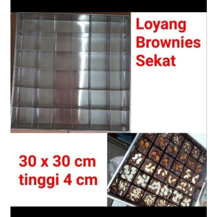 loyang brownis sekat