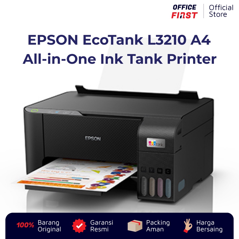 Printer EPSON EcoTank L3210 A4 - All in One - Ink Tank - Garansi Resmi