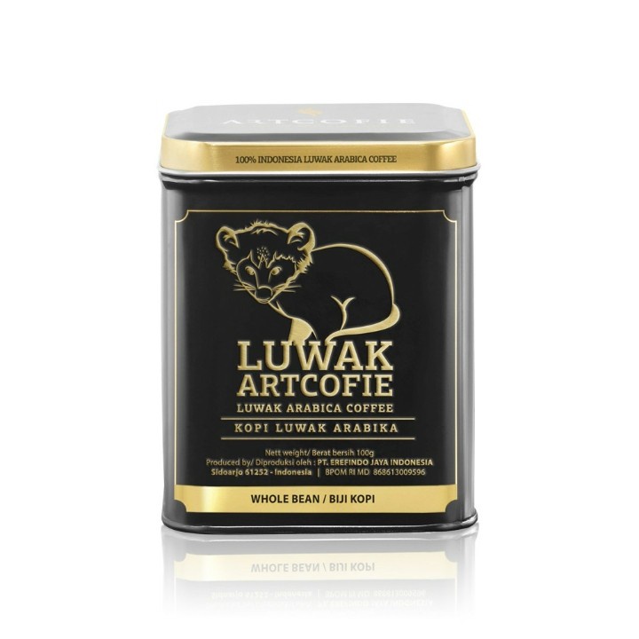 

Artcofie Kopi Luwak Arabica Tin Box Whole Bean/Biji 100gr