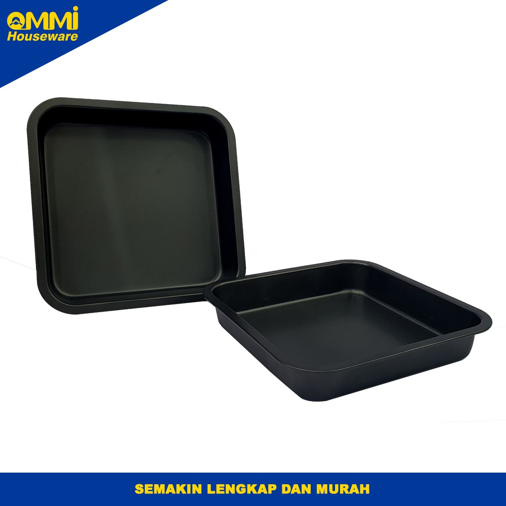 Loyang Persegi Anti Lengket Hitam 24x24cm