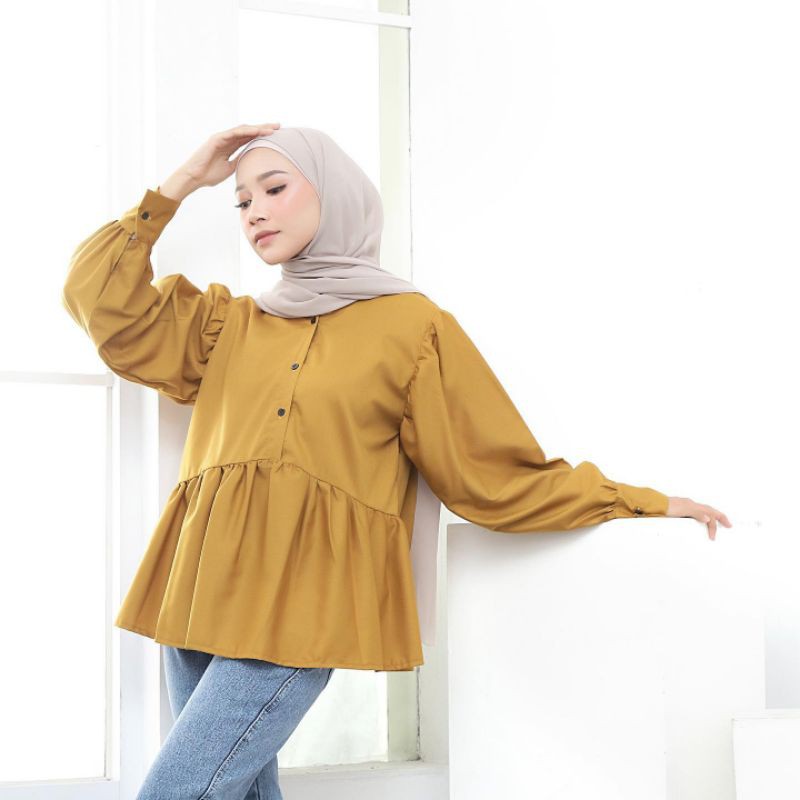 DELLA TOP Premium Lengan Kancing