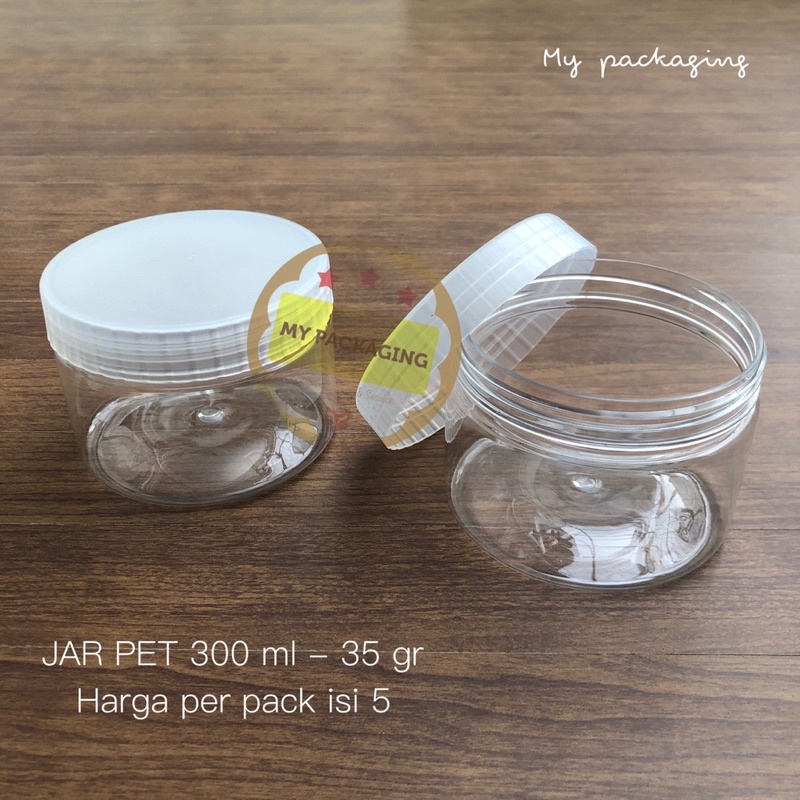 5pcs - Toples Tabung Silinder 300ml | Jar Plastik 300 ml