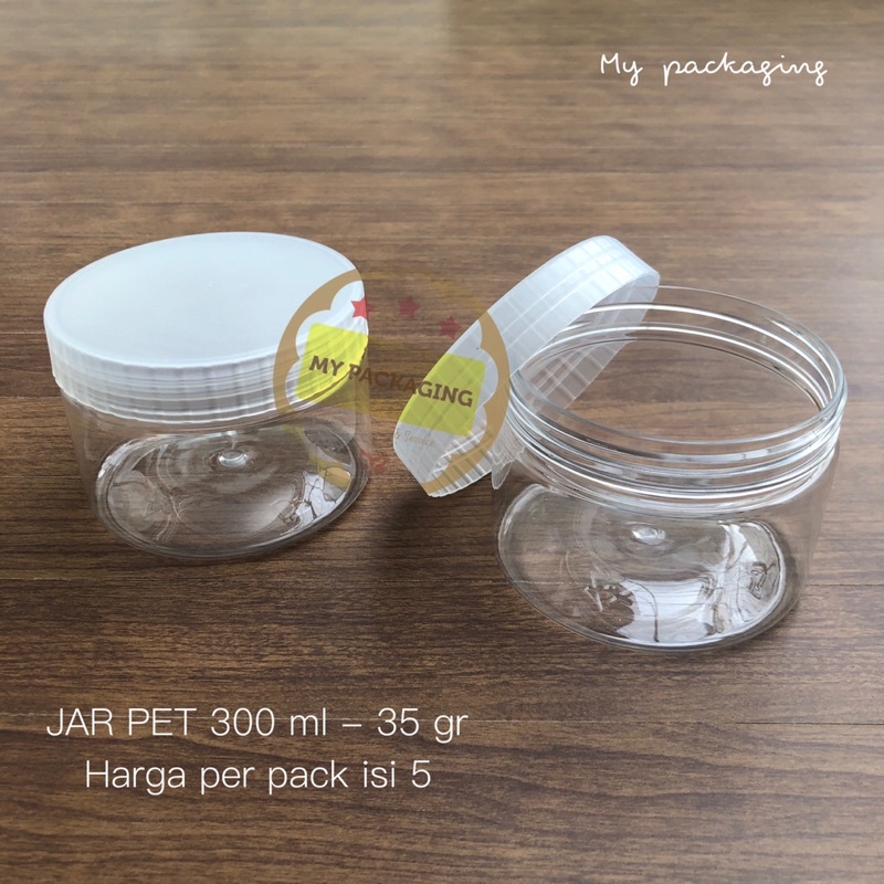 5pcs - Toples Tabung Silinder 300ml | Jar Plastik 300 ml