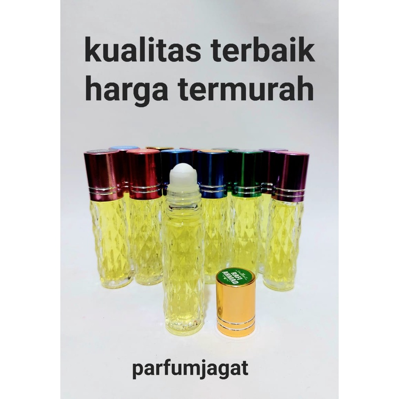 (7 ML) PARFUM ROLL ON BIBIT NON ALKOHOL 7 ML TERMURAH. KUALITAS DIJAMIN AWET. DENGAN BOTOL WAJIK 7 ML.(PART 1)