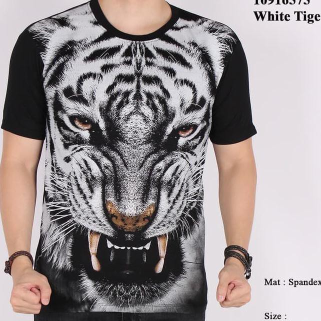 Baju Kaos Macan Harimau Tiger 3D Animal Binatang Satwa Pria