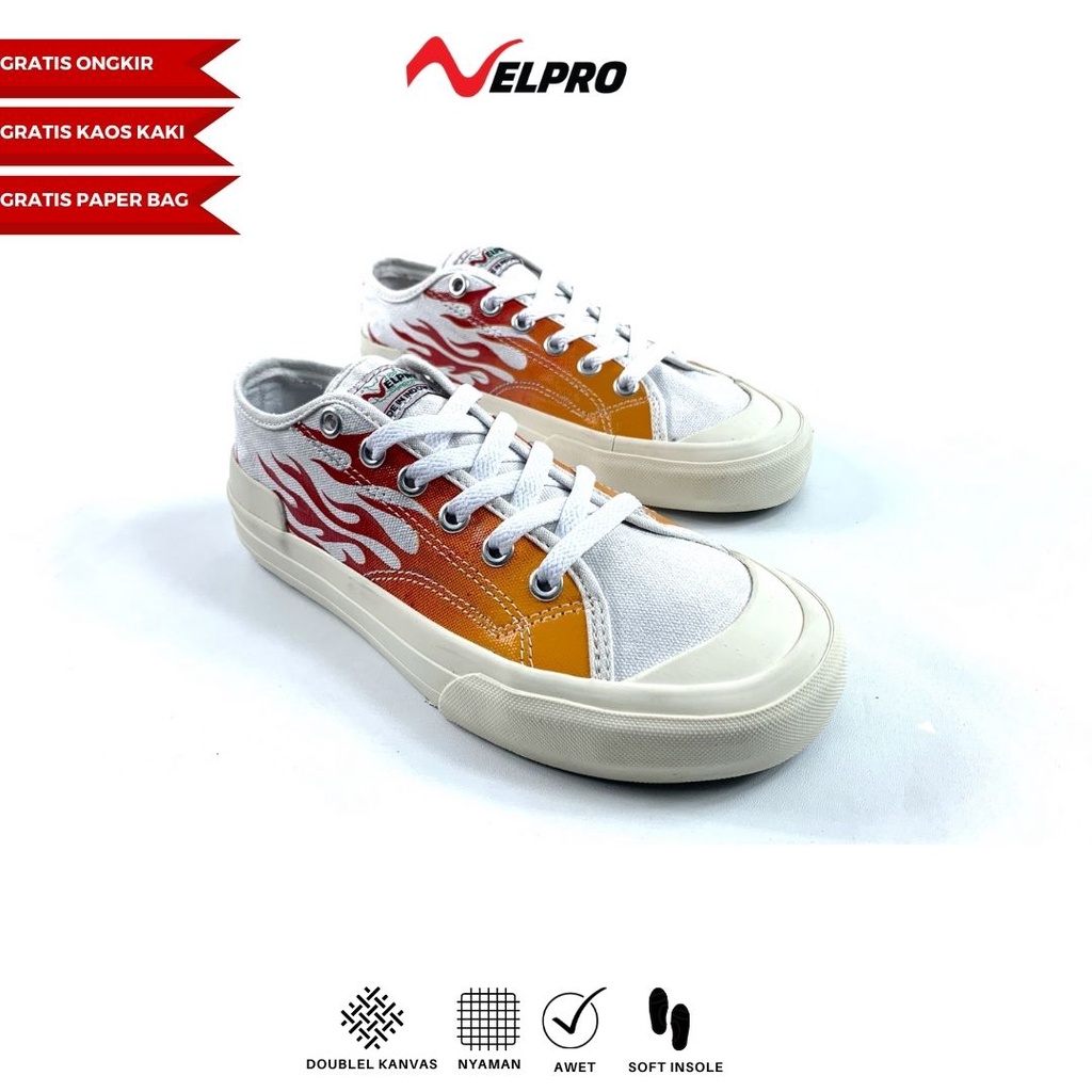 Velpro White Flame | Sepatu Original | Sepatu Pria | Sepatu Wanita | Sepatu Sekolah | Sepatu Murah |