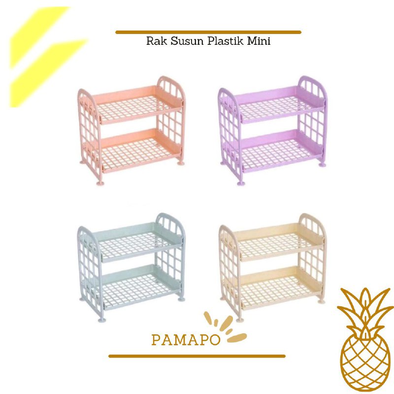 PAMAPO - Rak Susun Plastik Mini Wastafel Multifungsi Rak Dapur 2 in 1 Sebaguna Termurah