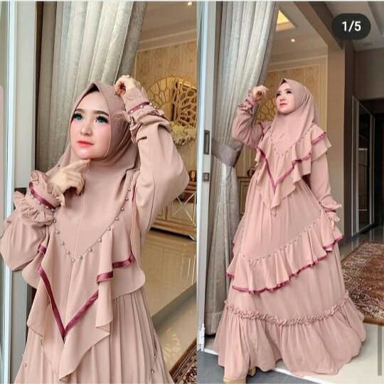 ESHAL WEAR DRESS MUSLIMAH GAMIS SYARI PESTA VENCI DUVEN