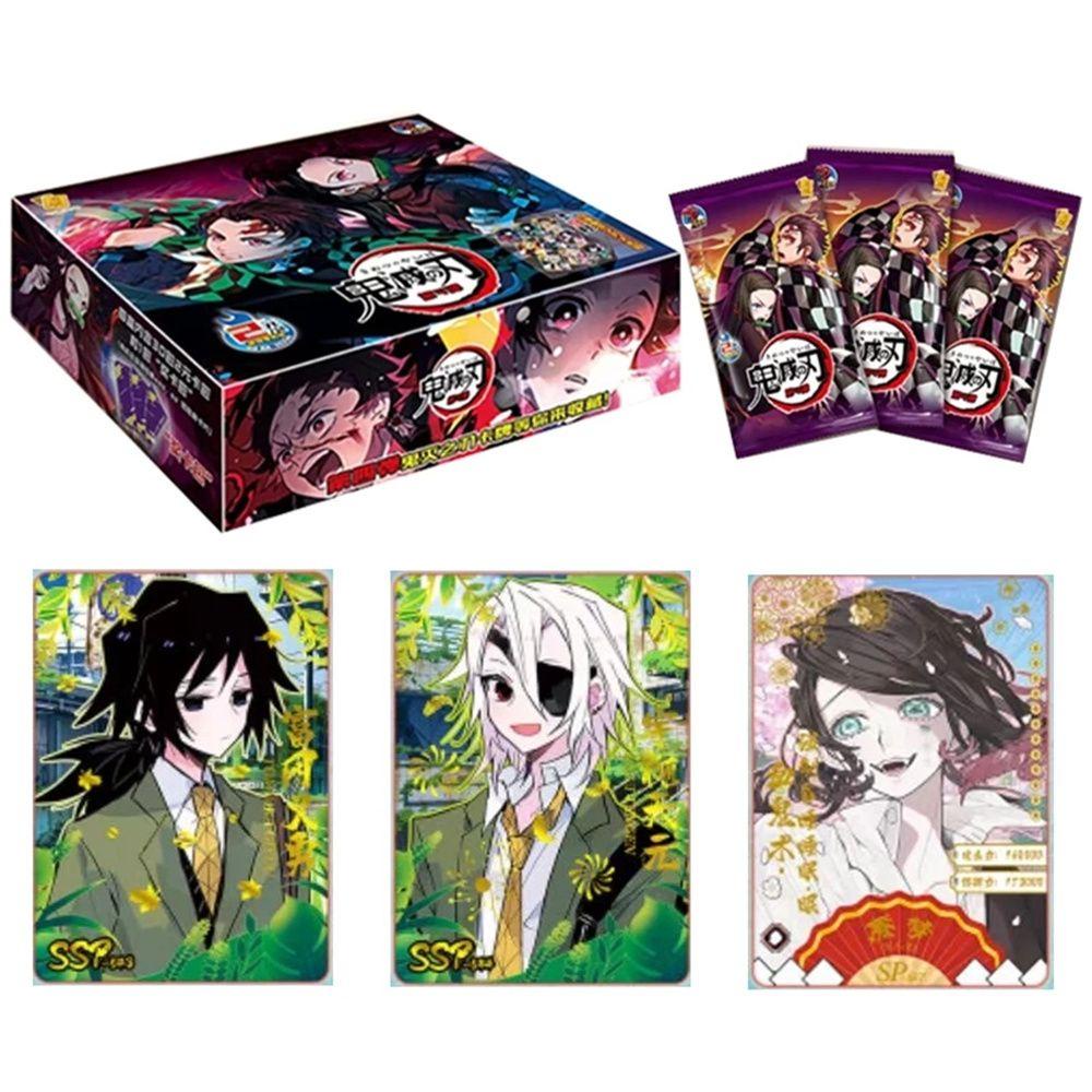 Mxbeauty Kartu Demon Slayer Hadiah Natal Jepang Keluarga Kado Anak Kartu Langka TCG Game