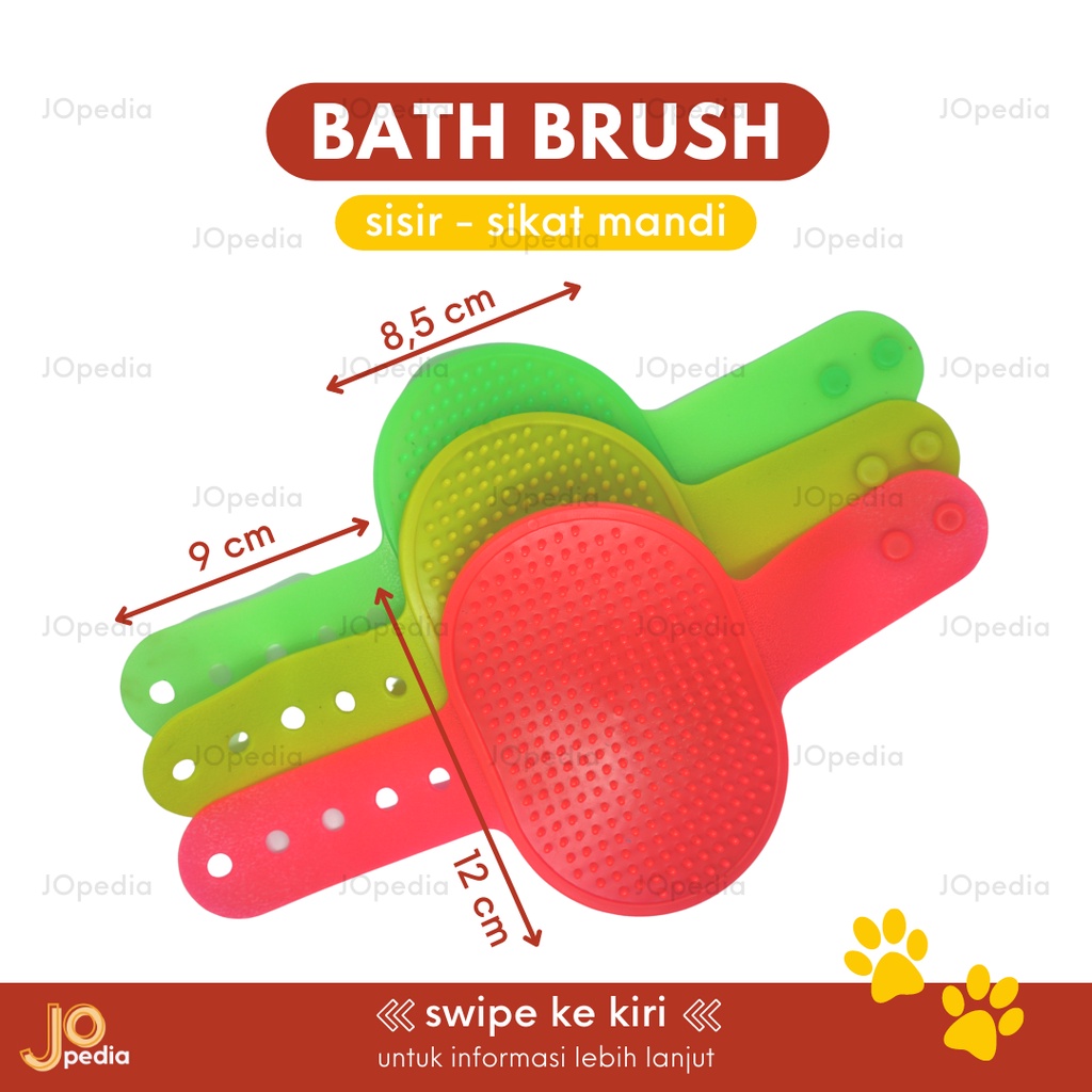 BATH BRUSH Sikat Mandi Kucing Anjing Sisir Keramas Grooming Bulu Hewan