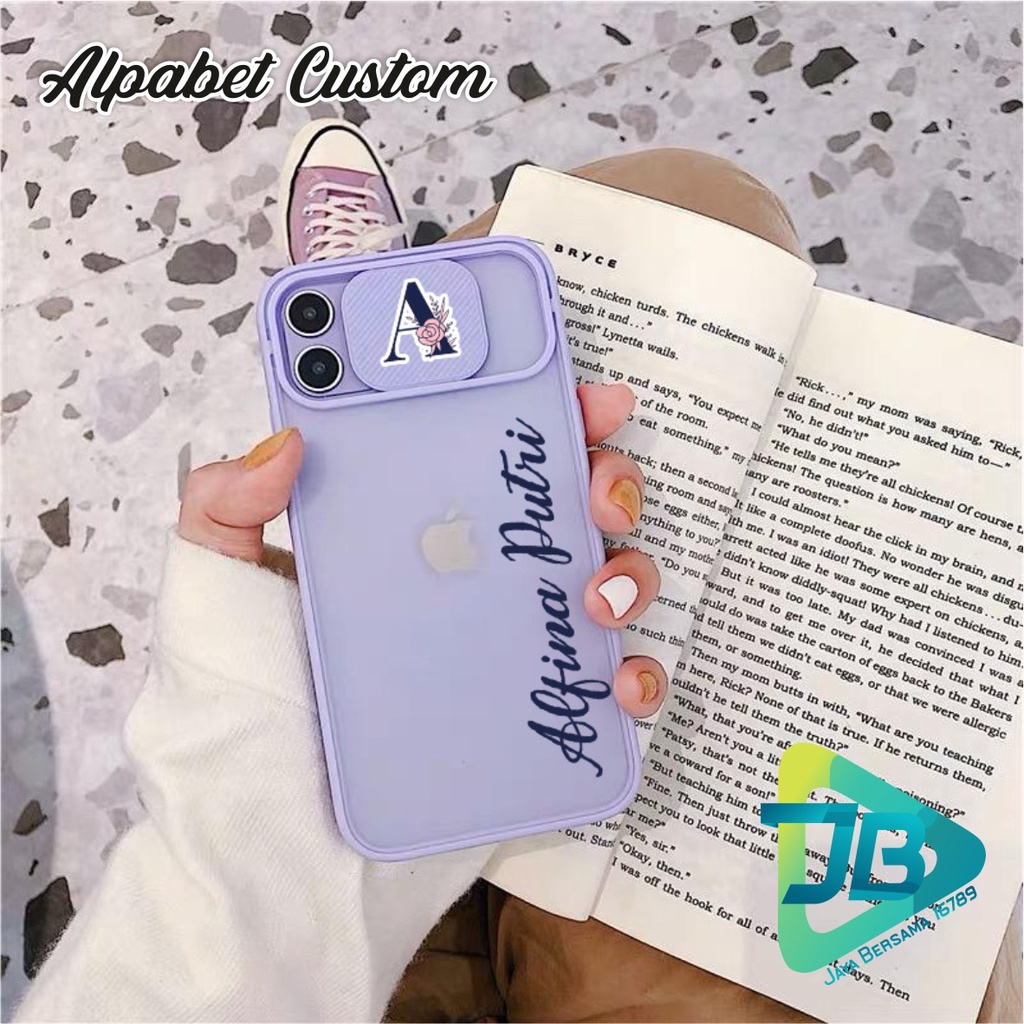 SOFTCASE SLIDE KAMERA ALPABET CUSTOM OPPO VIVO SAMSUNG XIAOMI REALME IPHONE ALL TYPE JB5598