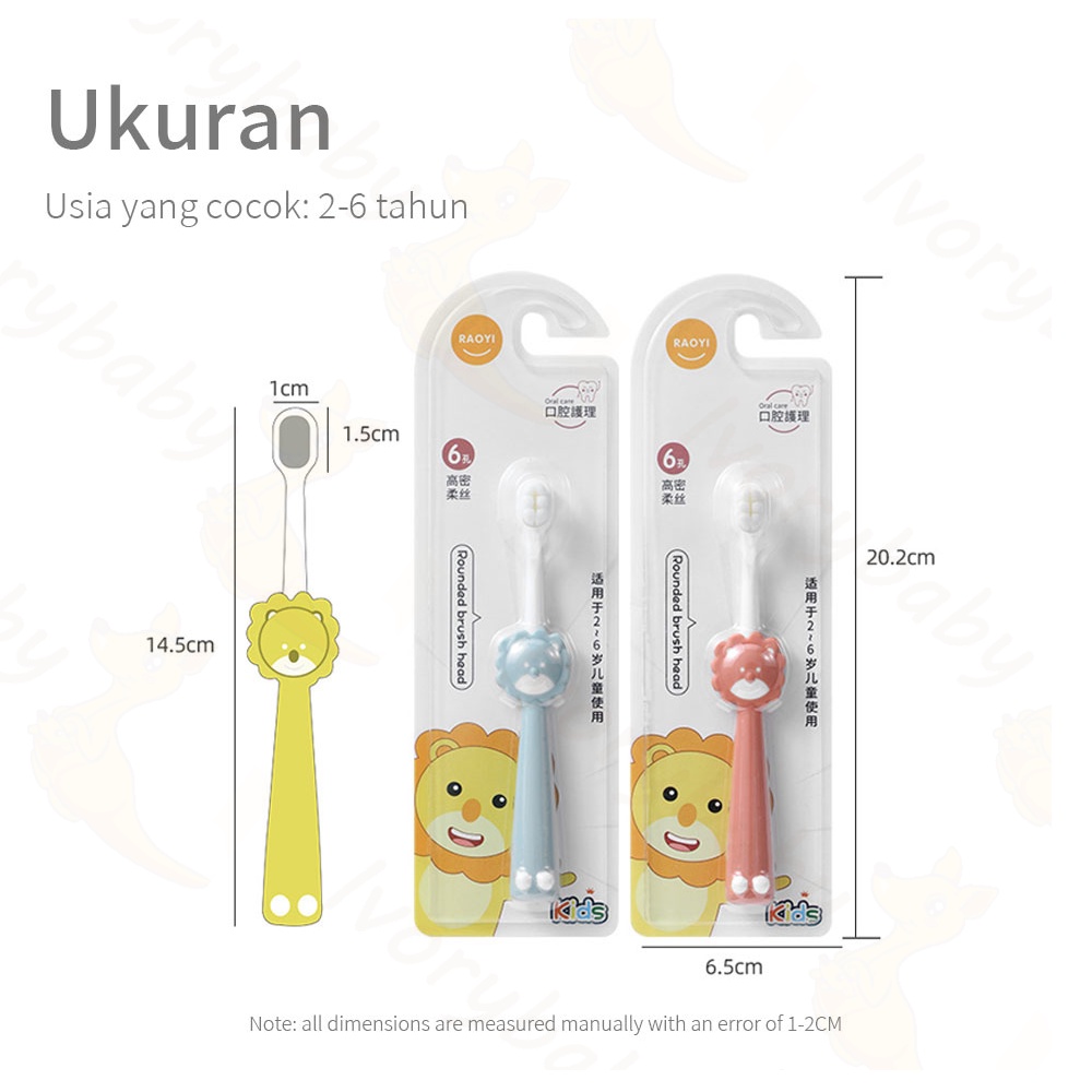 Ivorybaby Sikat gigi anak bayi 2 tahun dan sikat lidah bayi 2 in 1 baby tooth brush