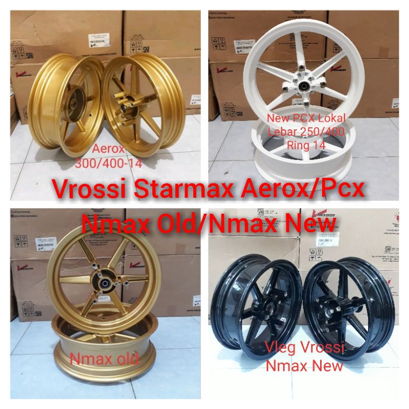Velg V Rossi Nmax New Neo Turbo Nmax Old AEROX 155 PCX 150 Lokal Pelek Vrossi Starmax Ring 13/14