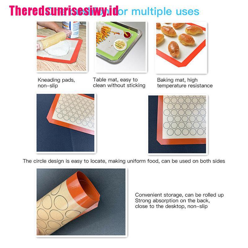 %Home &amp; living%%Nonstick Silicone Mat Baking Oven Pastry Liner Macaron Cake Sheet Kitchen