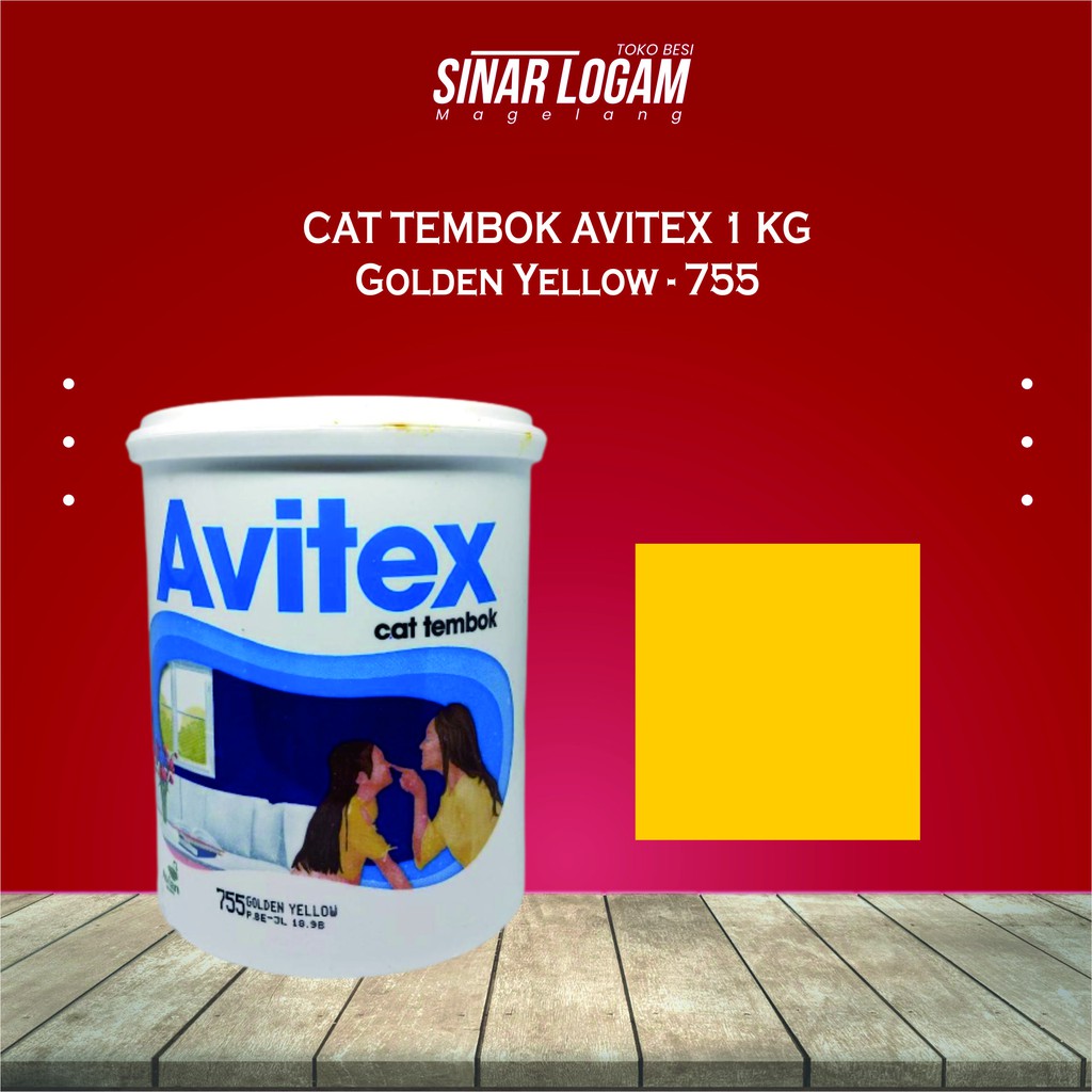 CAT TEMBOK AVITEX 1 KG KUNING GOLDEN YELLOW  CAT DINDING PLAFON INTERIOR