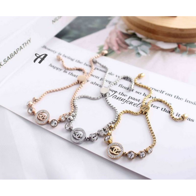 gelang serut titanium new model aneka warna &amp; model cantik