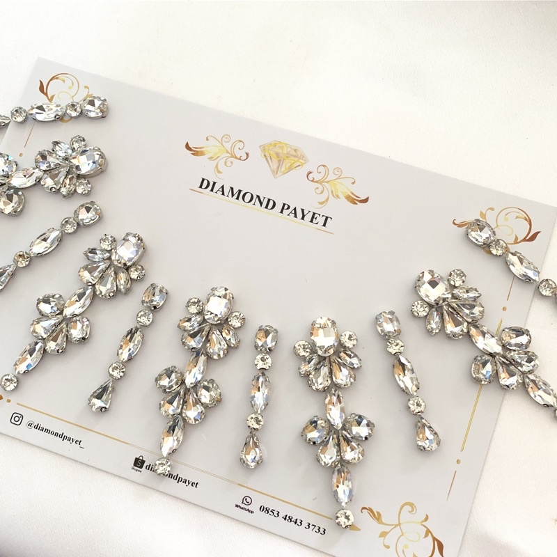 Payet Rangkai Leher Clear / Putih mewah