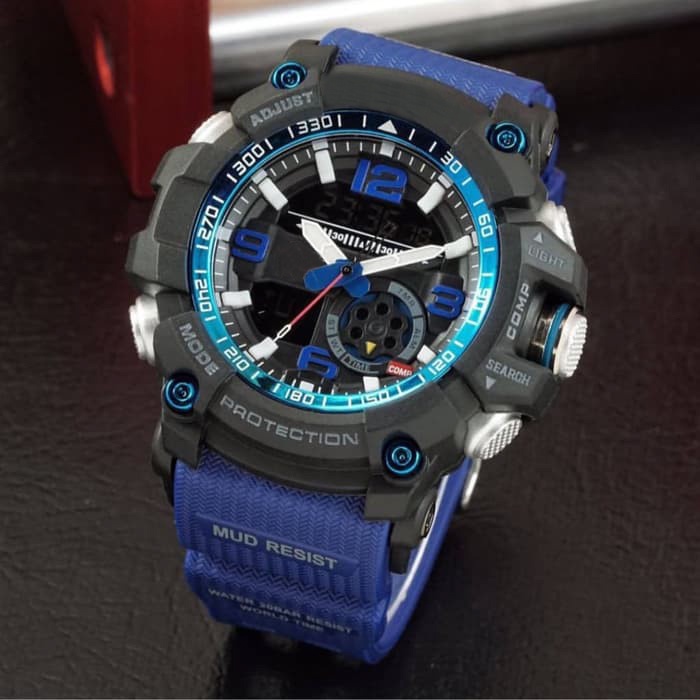 BAJ TAHAN AIR JAM TANGAN PRIA DUAL-TIME GG-1000 GK001 IMPORT