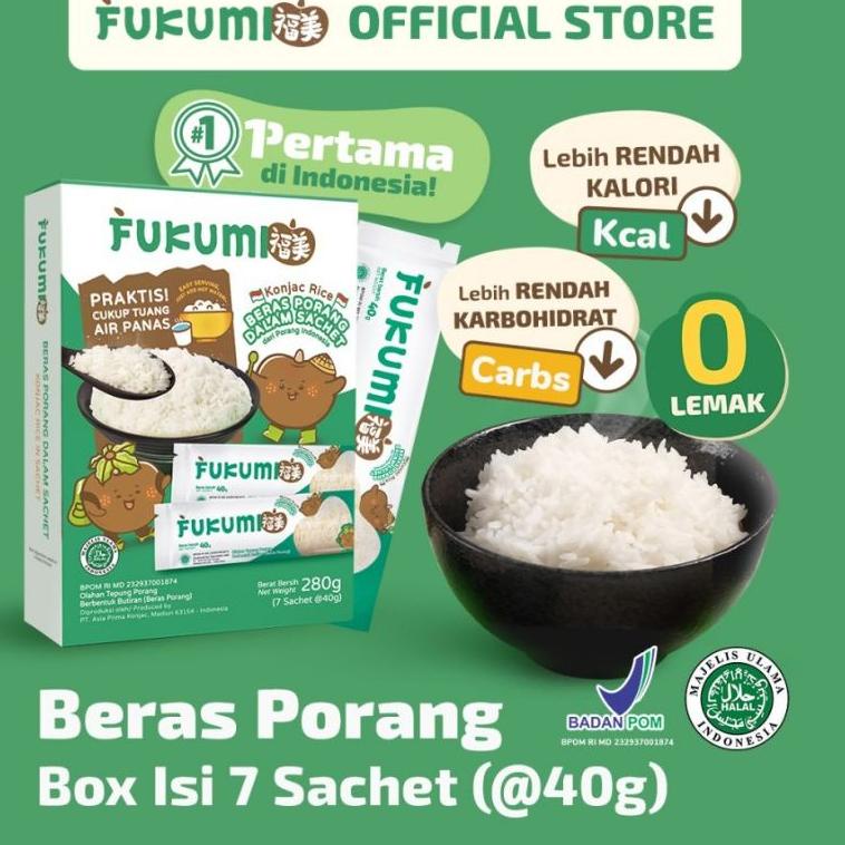 

Miliki Sekarang Fukumi Beras Porang / Konjac Rice - 1 Box Isi 7 Sachet 280gr 0GM