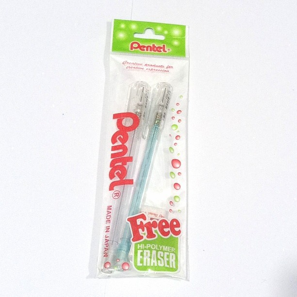 

PENTEL - Set 2 Pcs Pensil Mekanik Bonus Penghapus ORIGINAL - Mechanical Pencil