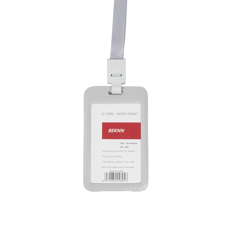 

Name Tag PP ID Card Holder Grey PP Lanyard PP Gantungan Kartu Nama Panitia 2 Sisi