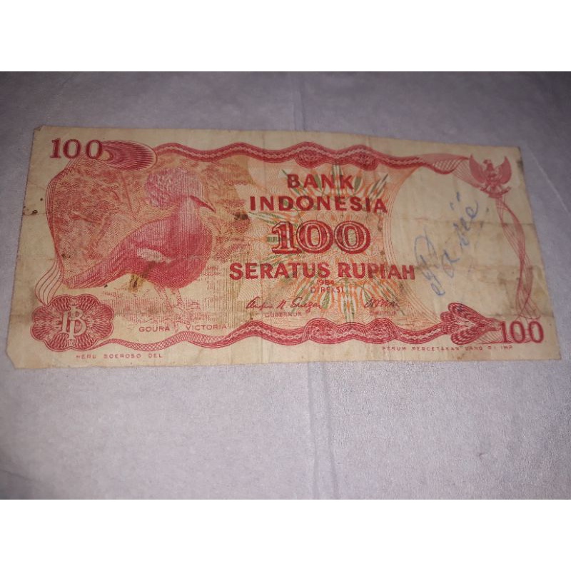 Mata Uang Rp 100,- Uang Kertas Uang Lama Uang Kuno Uang Antik