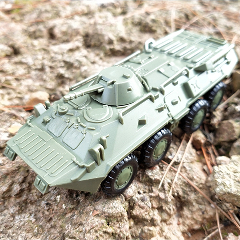 Mainan Simulasi Truk Militer M3 M35 BTR 80 Bahan Karet 4D Skala 1: 72