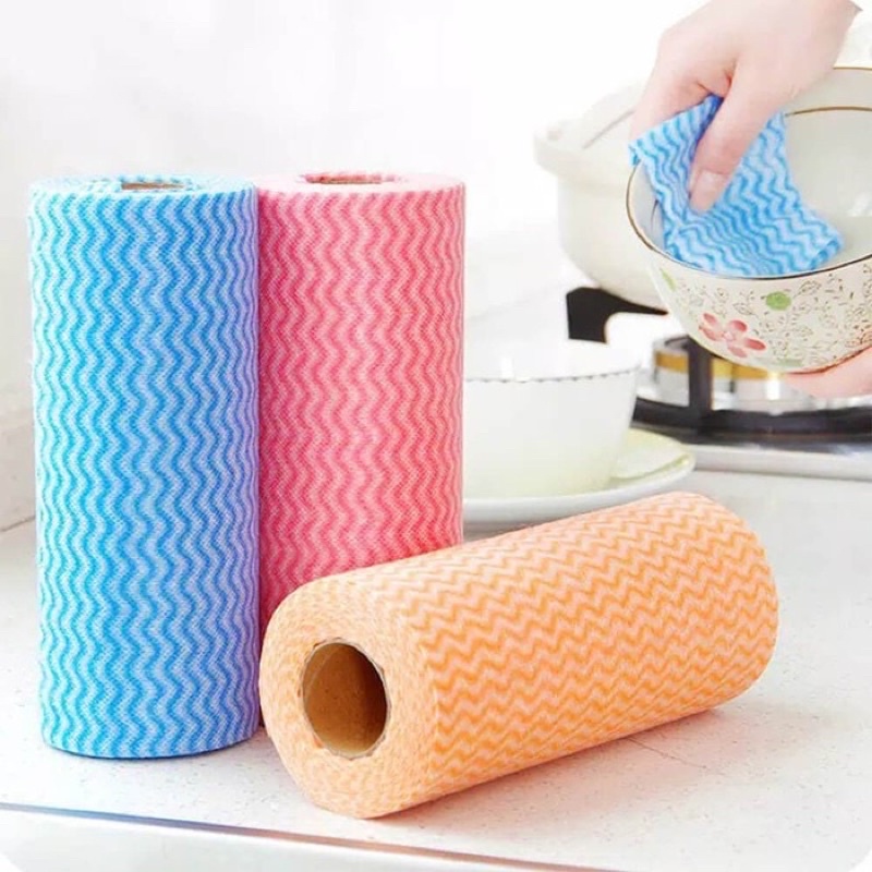 Tissue kain lap pembersih dapur bisa dicuci tissue roll non woven