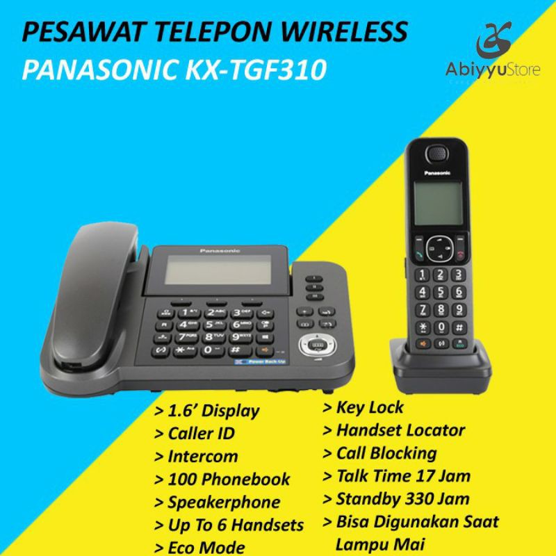 Telepon Wireless Cordless Phone Panasonic KX-TGF310