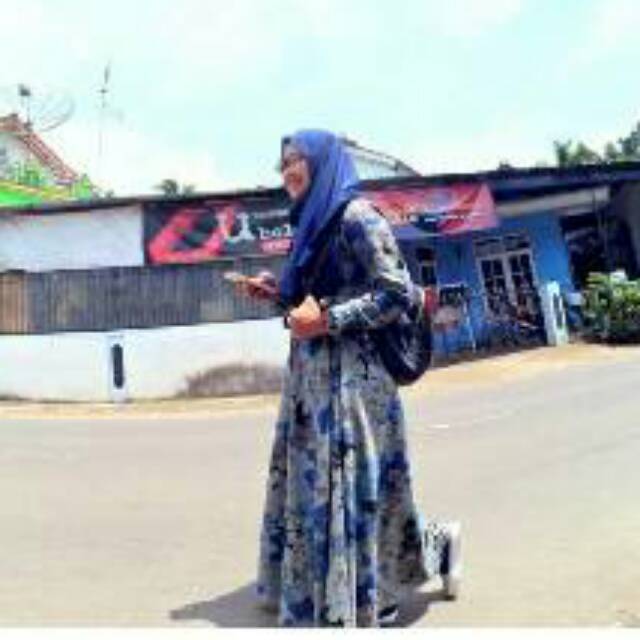 Gamis katun jepang original lyra virna magda katjep busui tangan rempel cotton syari motif batik