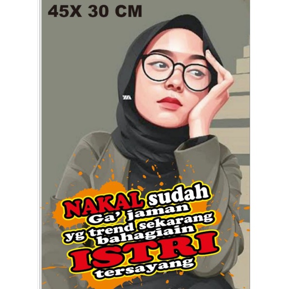 STICKER PRINTING GAMBAR DENGAN KATA-KATA LUCU UNTUK KACA ATAU PINTU TRUK PICKUP MOBIL DLL
