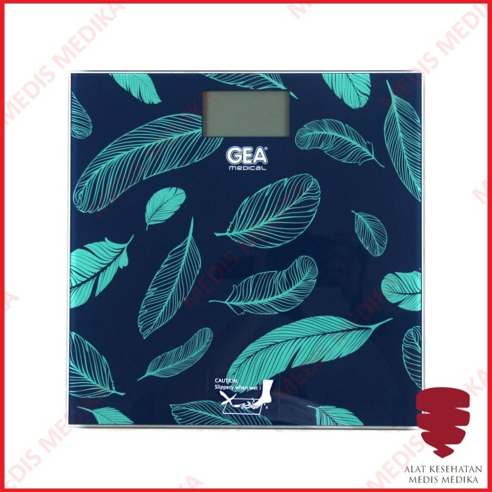 Timbangan Berat Badan Digital GEA EB1622 EB 1622 9350 Kaca Motif Elegant