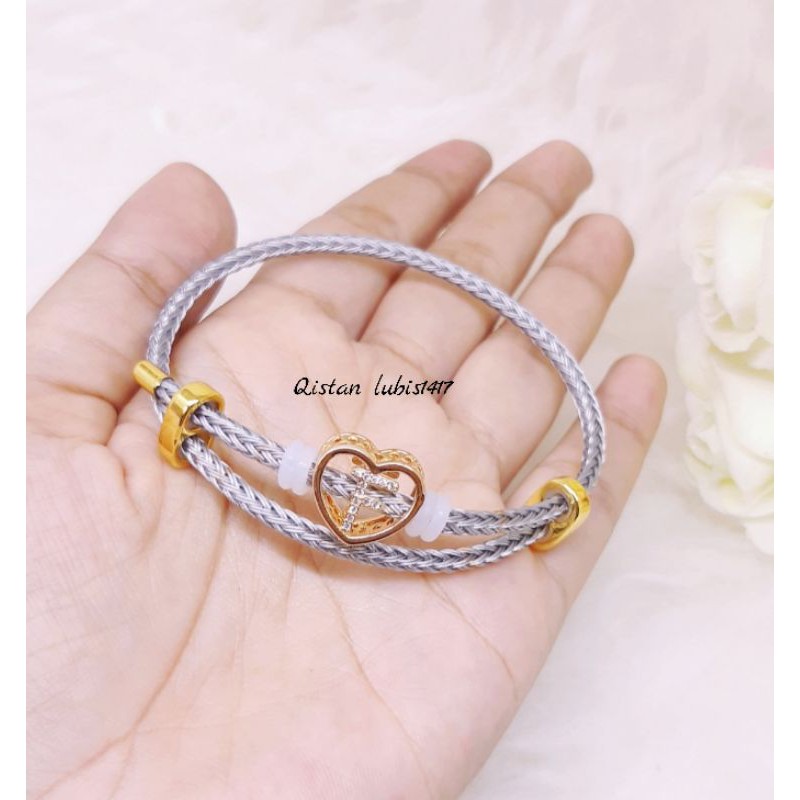 gelang korea inisial rodhium