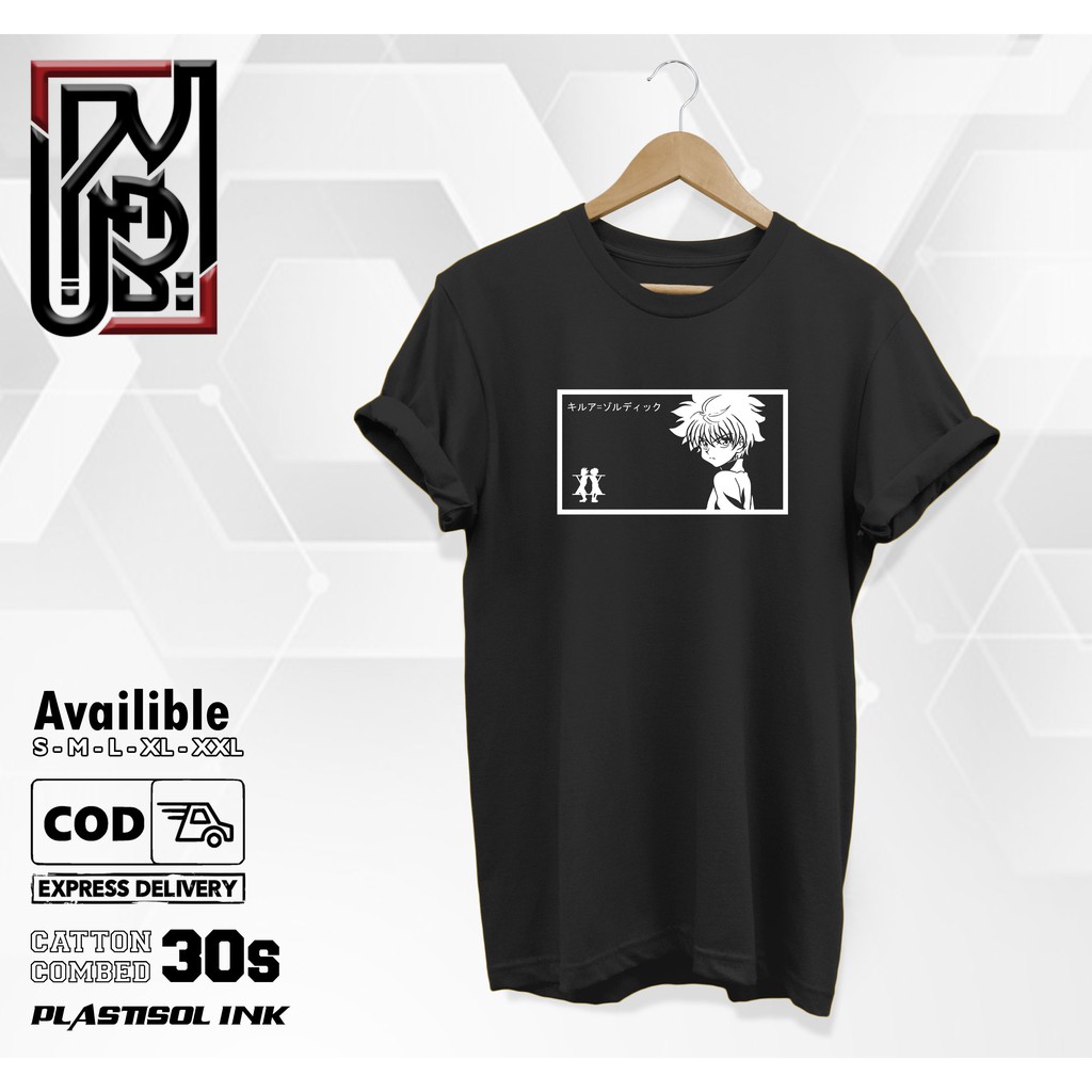 KAOS ANIME HUNTER X HUNTER KILLUA ZOLDYCK / KAOS KILLUA ZOLDYCK / KAOS DISTRO / KAOS PRIA