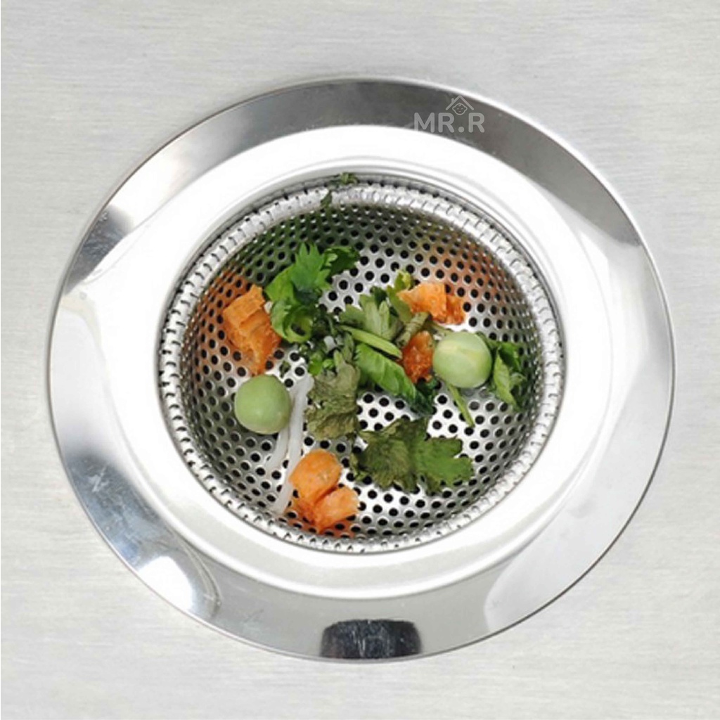 Saringan Wastafel Cuci Piring Stainless Steel Sink Strainer Filter Air Saringan Afur Bak Cuci Gelas