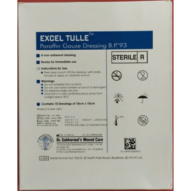 Excel tulle paraffin gauze dressing harga satuan