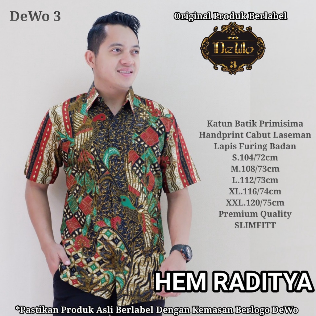 Hem Batik Pria murah Raditya ori by Dewo