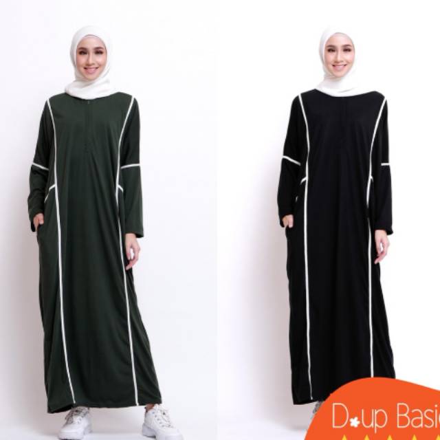 DUPBASIC GAMIS KAOS NYOKO - Gamis Casual Fashion Original