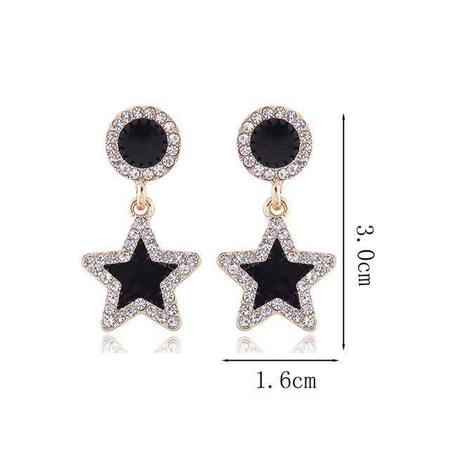 LRC Anting Tusuk Fashion Gold Pentagram With Stud Earrings A58006