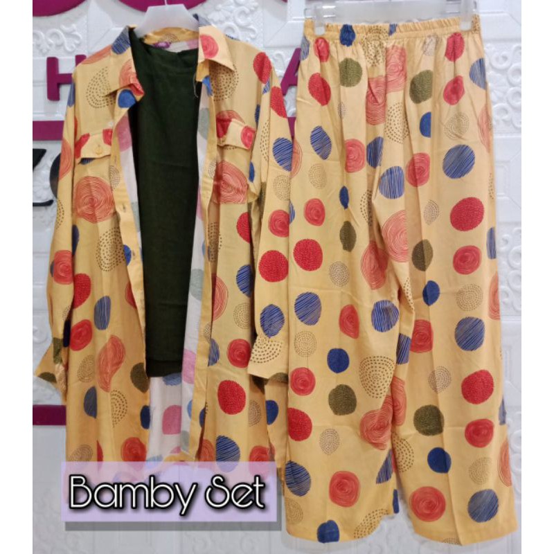 BAMBY SET HOMEWEAR TERBARU DELIA HIJAB