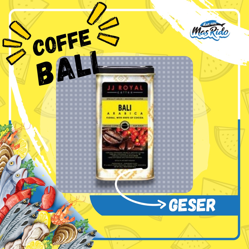 

Jj Royal Coffee Bali Arabica Ground Kopi Bubuk Tin Kemasan Kaleng